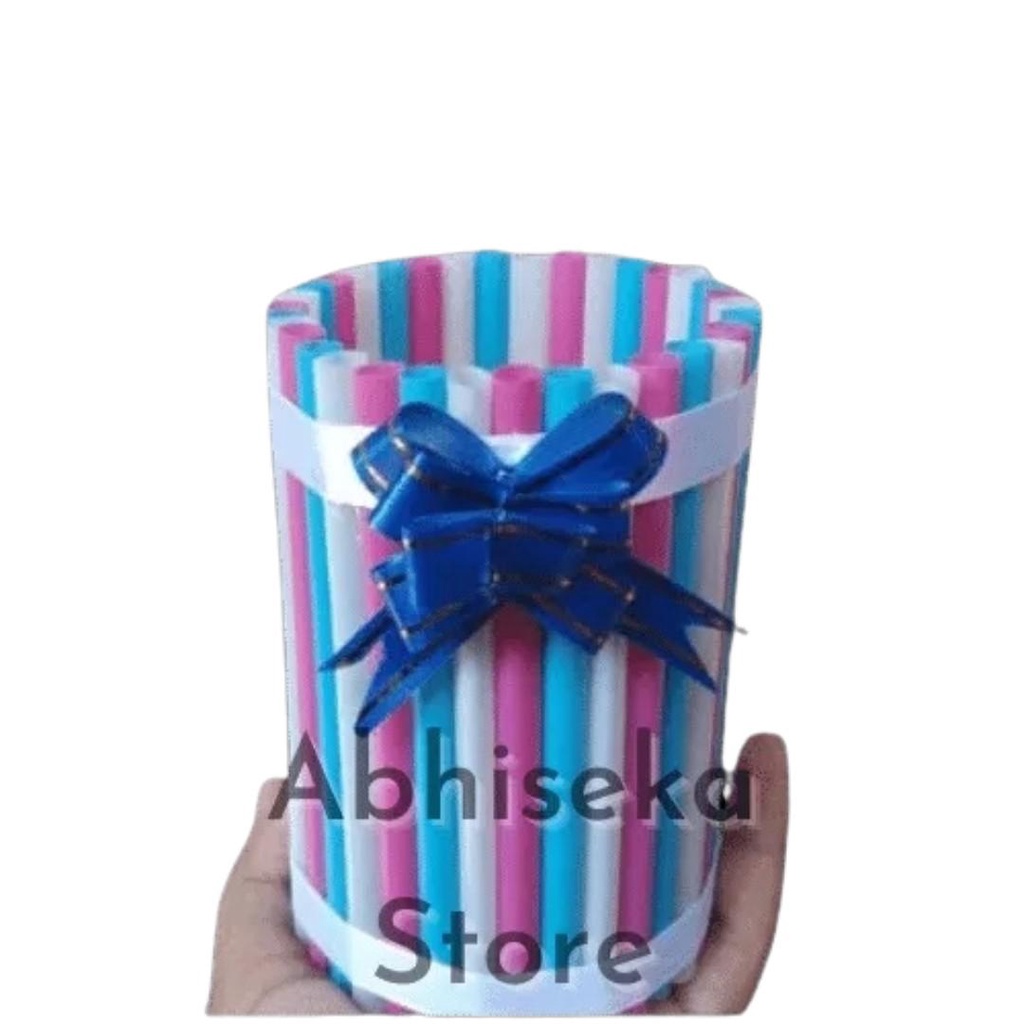 Tempat Pensil Sedotan dari Kaleng Bekas Kerajinan Tangan Unik - Toko Abhi