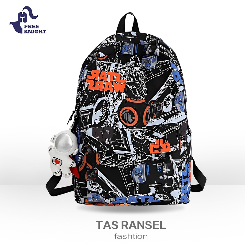 Freeknight Tas Ransel Astronout Karakter Tas Laptop Punggung Backpack Sekolah Kuliah Kerja Tas Back 