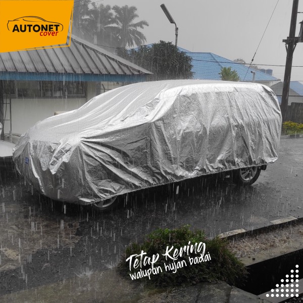 Sarung Cover Mobil 100% Waterproof 3 Lapis Full Outdoor Metalic