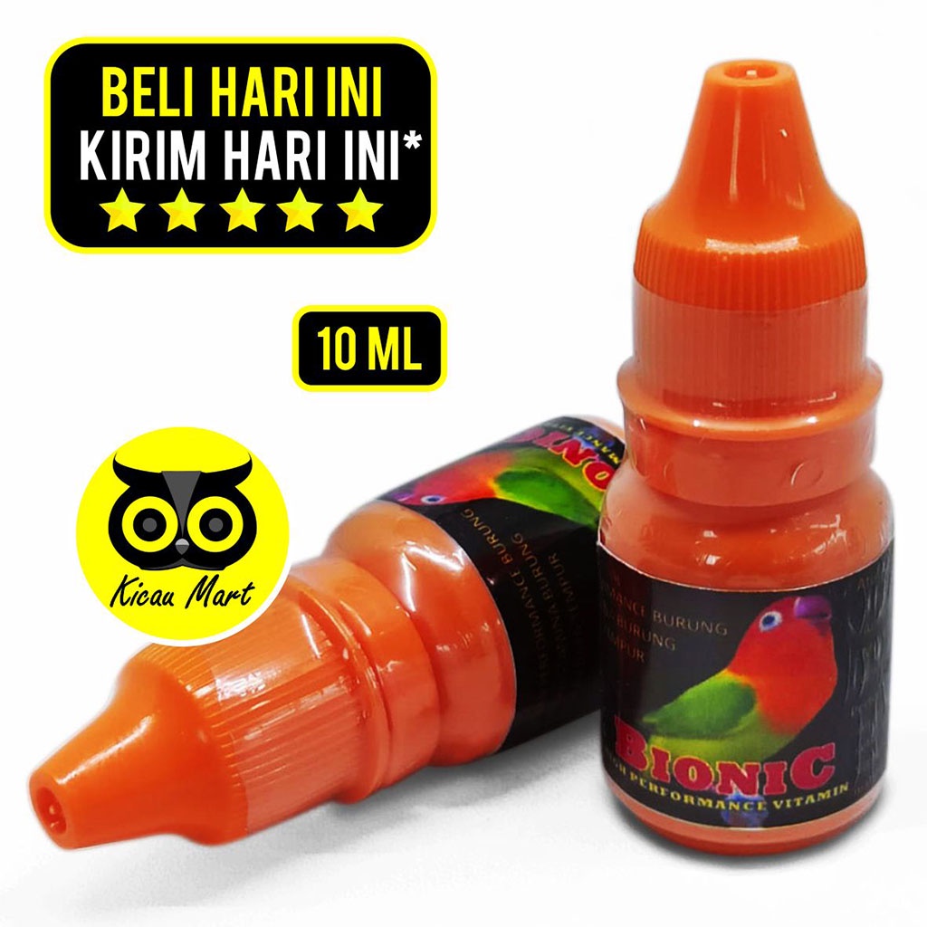 VITAMIN BURUNG MURAI KACER LOVEBIRD BIONIC AIDY WIJAYA 10 ML OBAT PENGGACOR ATASI MACET BUNYI VBNKAW