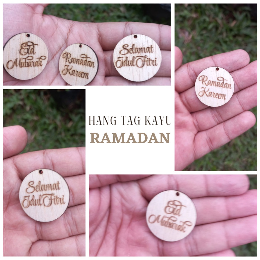 

Hiasan Hampers Lebaran Idul Fitri | Hang Tag Kayu Dekorasi Ramadan