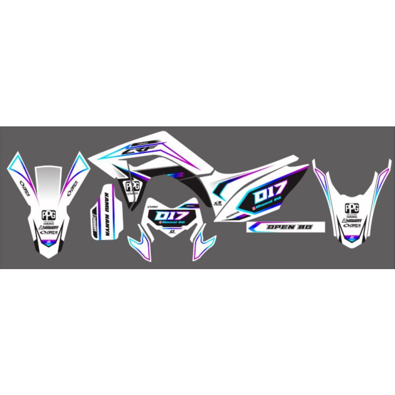 STIKER DECAL FULL CRF150L/STIKER FULL CRF 150L/DEKAL FULL CRF150L/STIKER DECAL FULL CRF150L CUSTOM