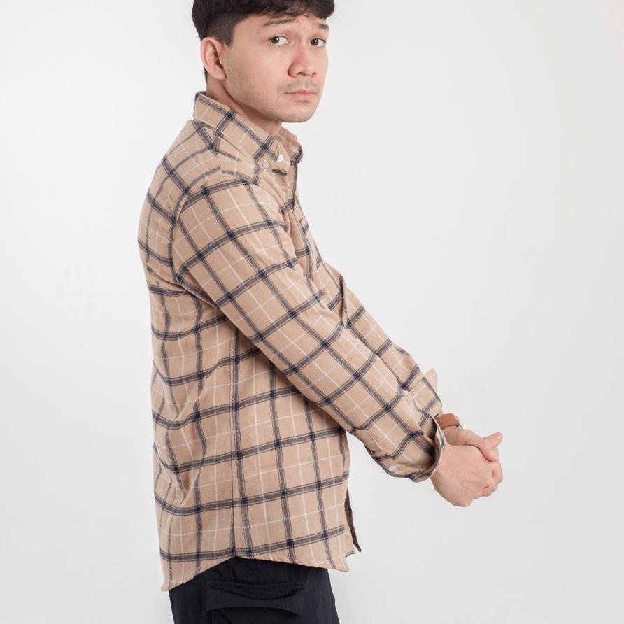 ✶ WOODCUTTER Cream Lorinser Flannel Shirt ✦