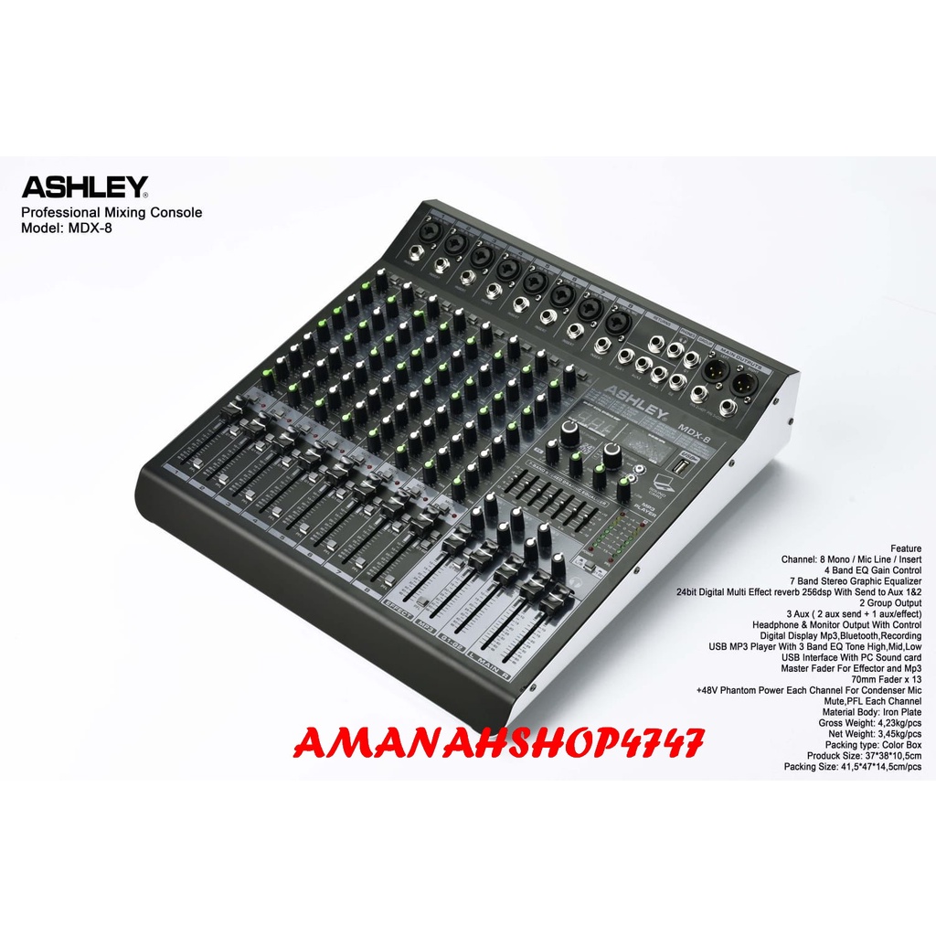 MIXER ASHLEY MDX8 ORIGINAL MIXER ASHLEY MDX 8