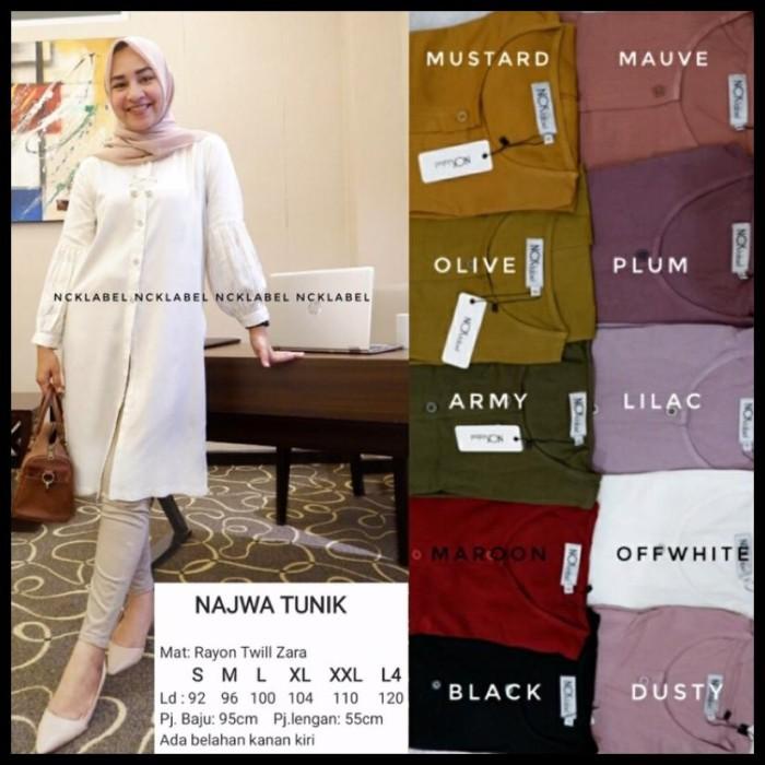 Ready Stok// Najwa Tunik By Nck Label , Tunik Murah, Rayon Twill Zara 82