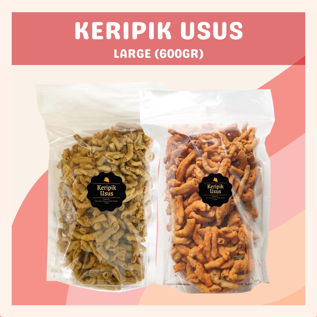 [DELISH SNACKS] Keripik Usus (L) 600gr / Snack Cemilan / Camilan Asin Gurih