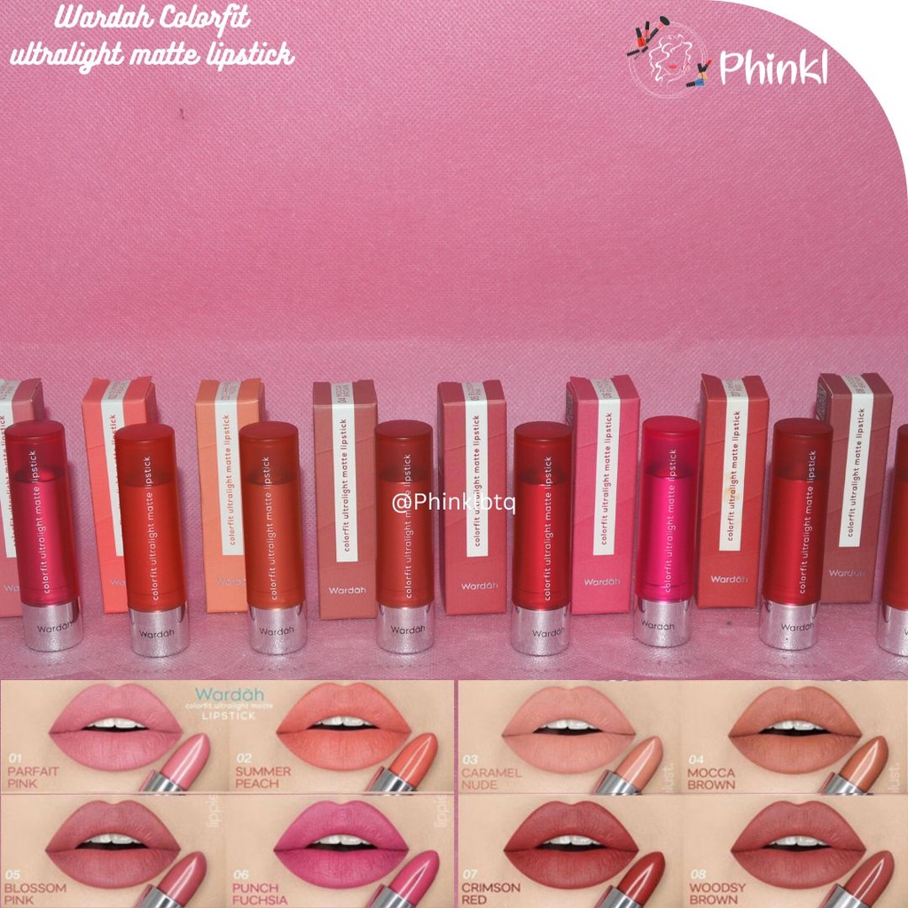 `ღ´ PHINKL `ღ´ ᘺᗩᖇᕲᗩᕼ Wardah Lipstik Ultralight Korea anti luntur