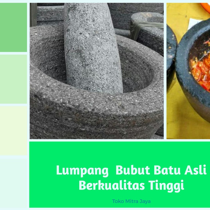 Terlaris Lumpang Batu Bubut 16 Cm