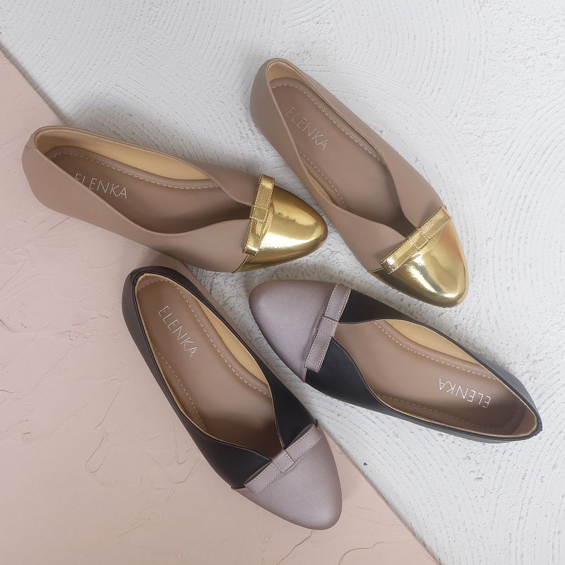 Sepatu Wanita Flat Big Size IVORY