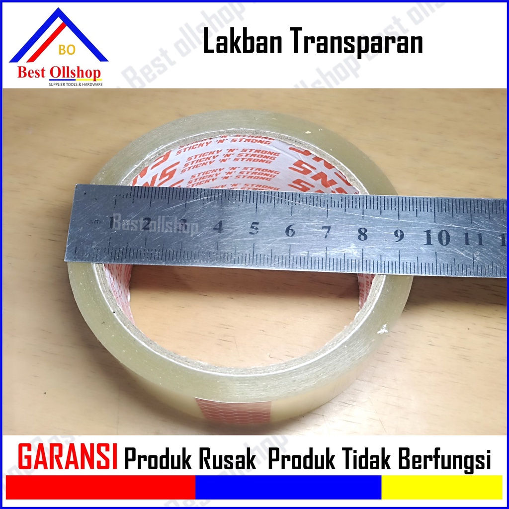 Lakban Bening 72 Yard 45 MM Selotip 2 Inch Tebal Murah / Solasi Plakban Transparan Clear 65 M