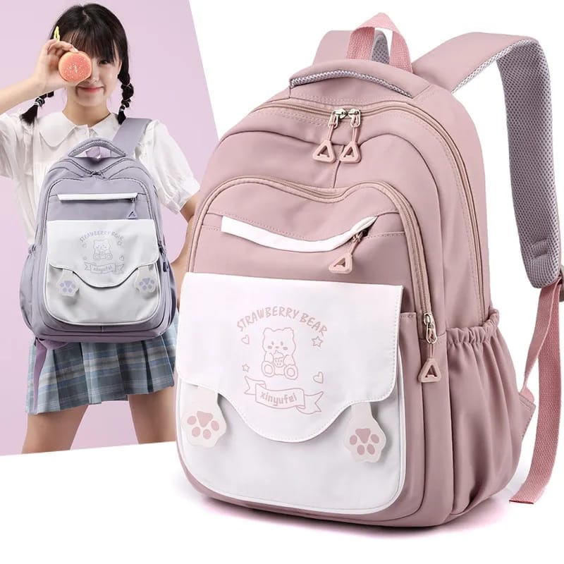 [COD] Tas Ransel Lucu / Tas Ransel Aesthetic / BackPack Gadis / Tas Ransel Wanita Sekolah Termurah / Tas Ransel Terbaru / Tas Serba Guna