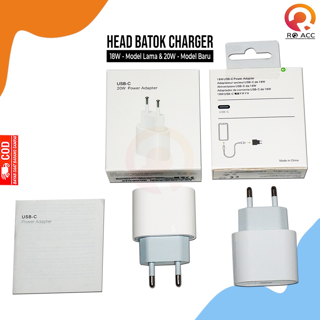 [RO ACC]HEAD BATOK CHARGER 11 12 13 14 PRO MAX MINI 18W/20W USB C ORIGINAL