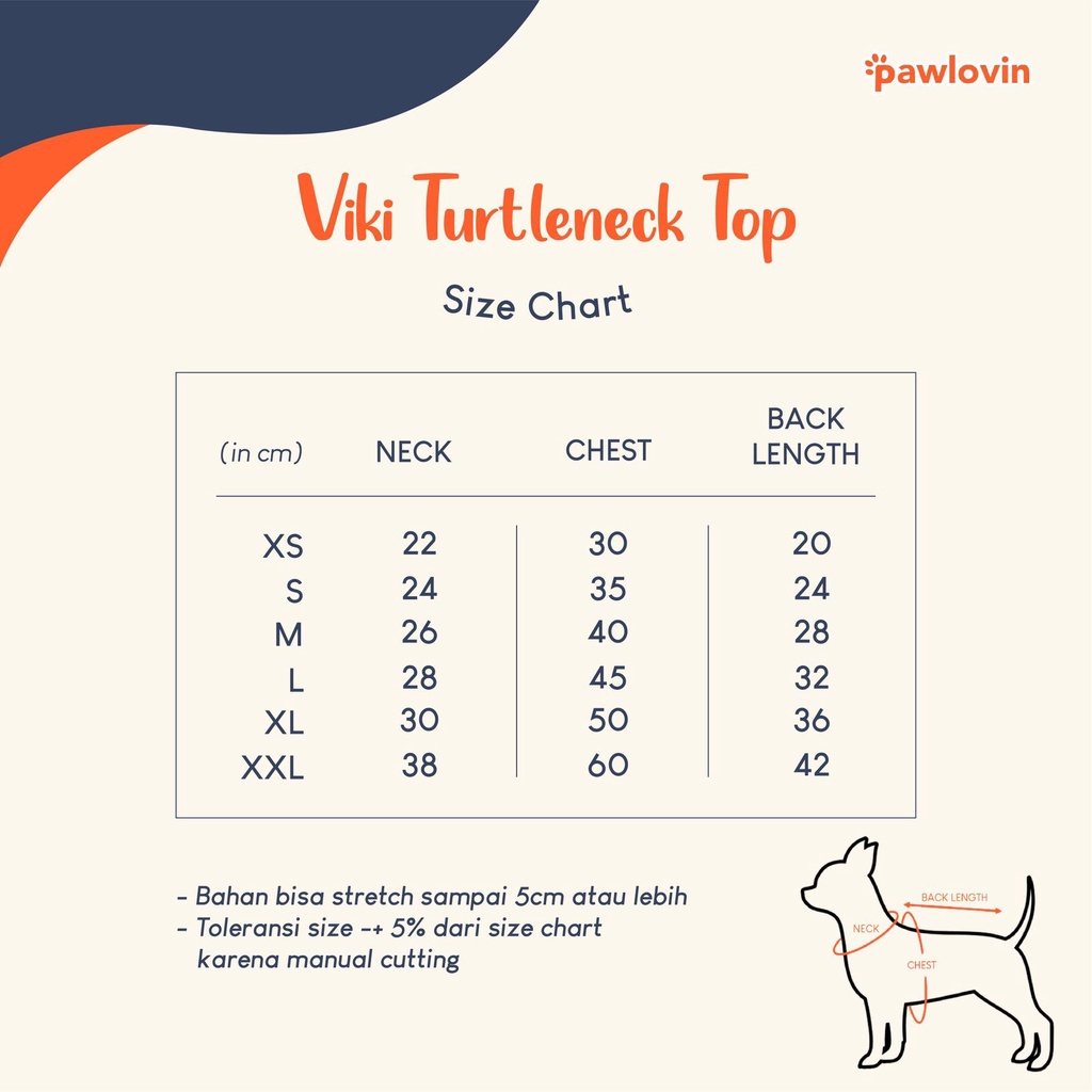 Pawlovin - Baju Kucing &amp; Baju Anjing Viki Turtleneck Top