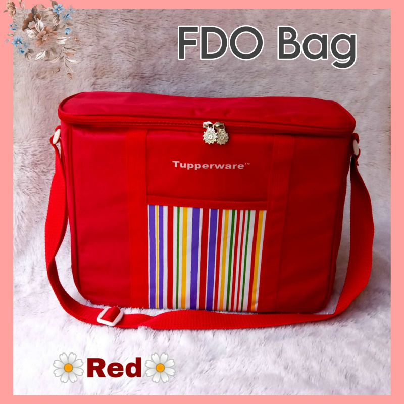 Tas Bekal Tupperware Fdo ( Zipper bunga Es ) / Tas Multifungsi/ Fdo bag