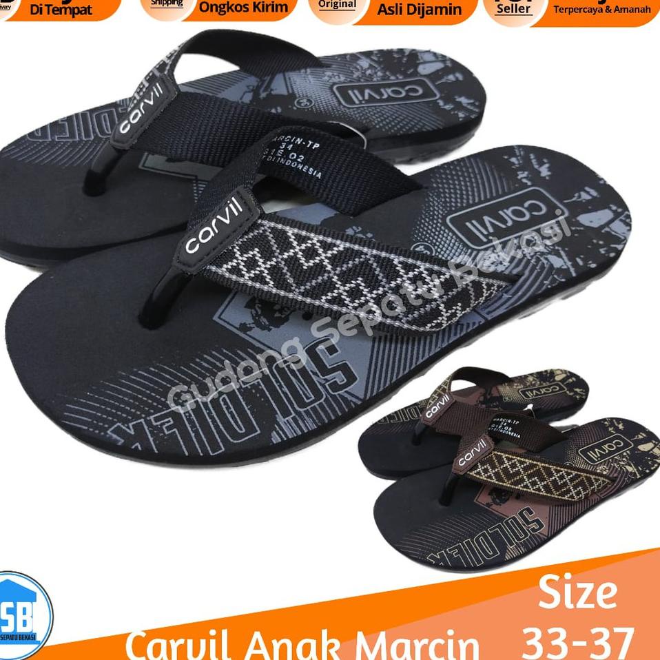 [ART. 0558] Sandal Jepit Anak Pria Laki gunung Sendal Spon Laki2 Carvil Marcin Cowo Cowok size33-37