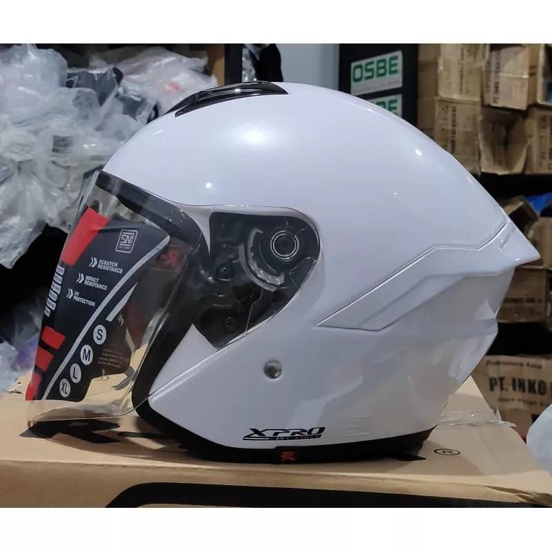 HELM RSIX XPRO POLOS SOLID DEWASA SNI X-PRO TERBARU VISOR ORIGINAL