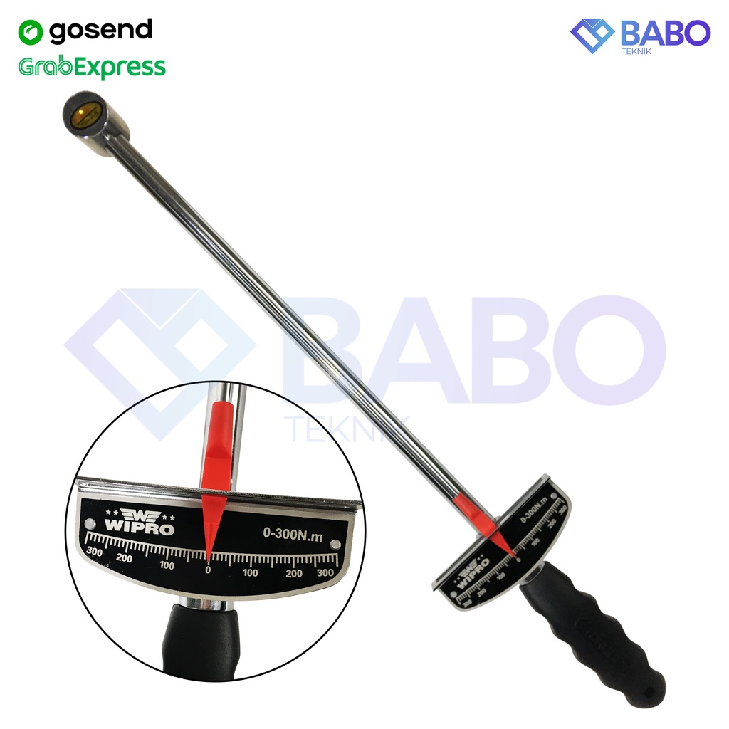 Kunci Momen Torsi Meter 1/2 Inch 0-300 Nm Alat Ukur Torsi Mekanik