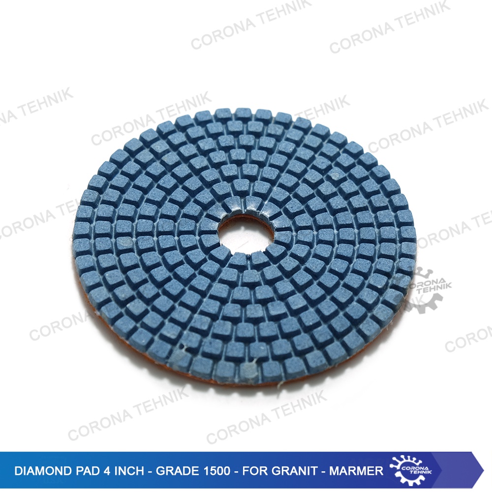 Grade 1500 - For Granit - Marmer - Diamond Pad 4 Inch