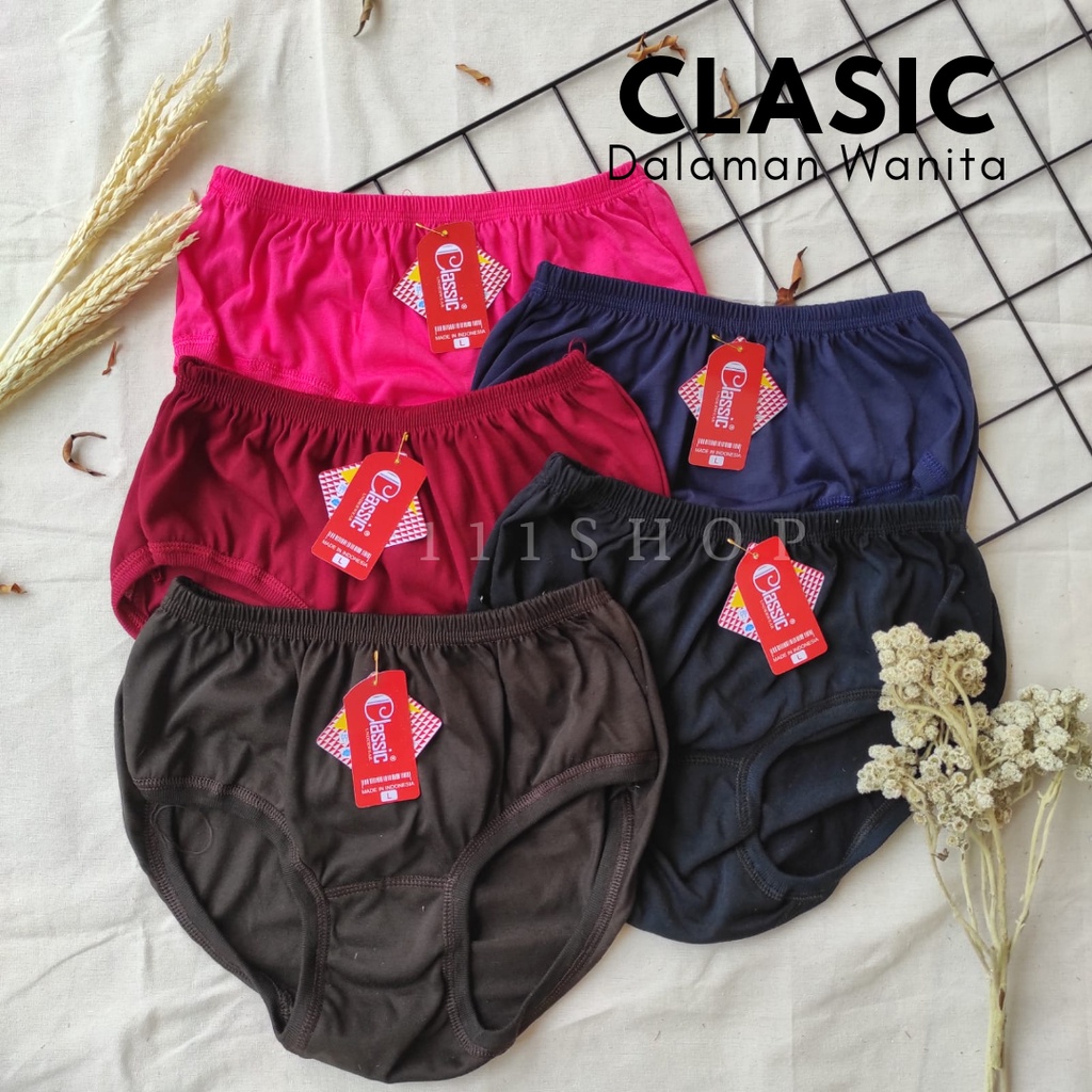 CELANA DALAM WANITA PEREMPUAN POLOS KATUN CLASSIC