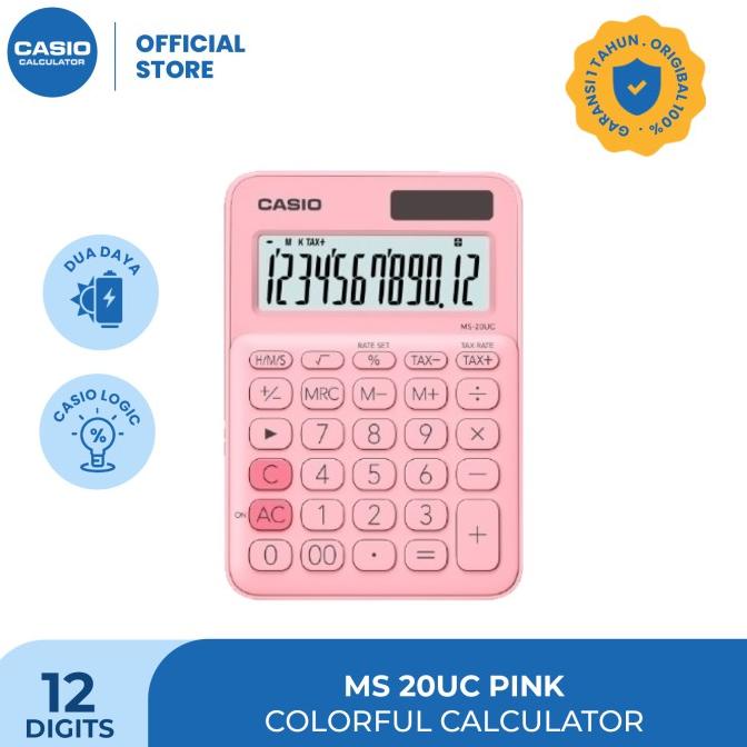 

CASIO Colorful Calculator MS-20UC-Pink