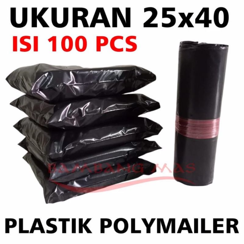 

Plastik Packing Olshop Online Shop ol on shop Polymailer Warna Hitam Semi Glossy 25x40 isi 100 pcs Tebal Glossy MURAH