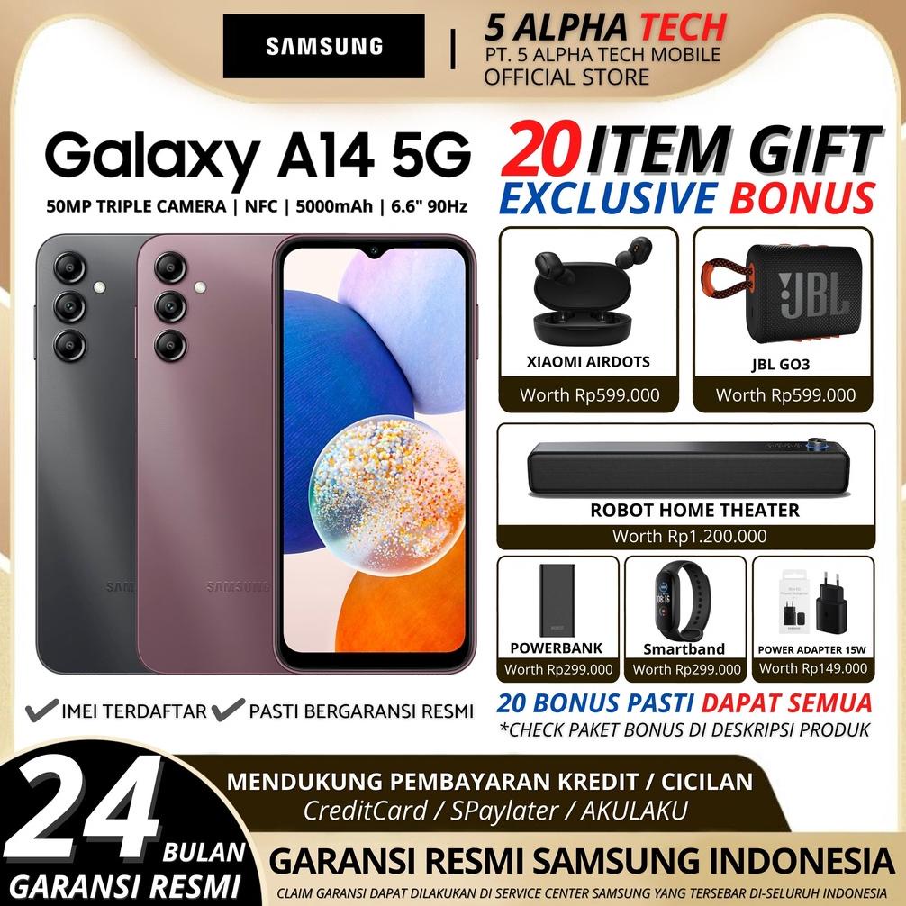 SAMSUNG A14 5G NFC 12/128GB ( 6GB + 6GB RAM PLUS ) GARANSI RESMI SAMSUNG