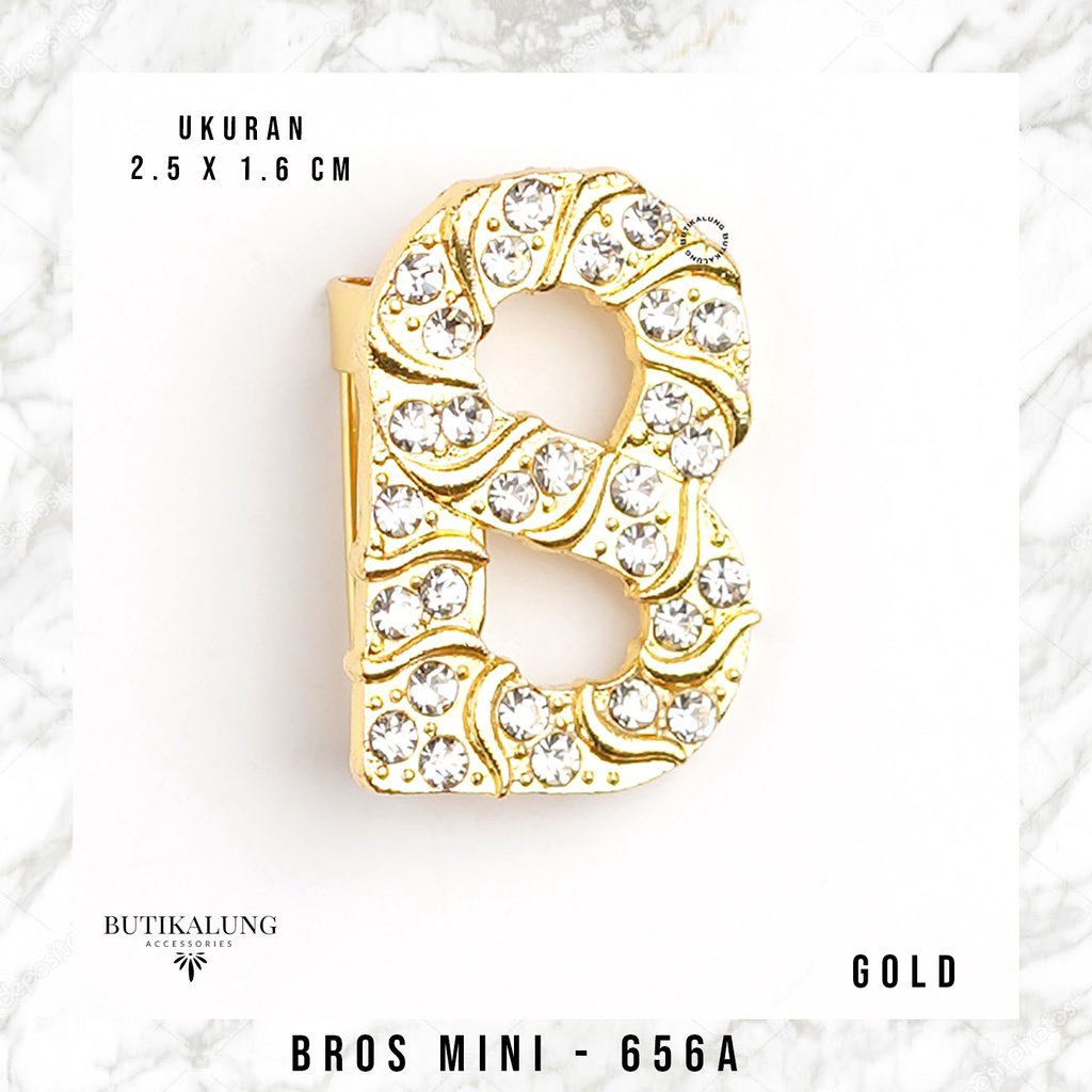 Bros B Mini Ukuran 2,5 Cm Warna Gold