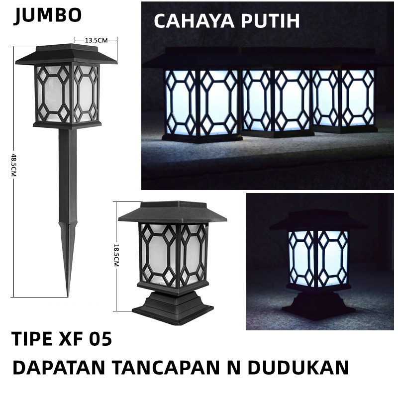 Lampu taman solar lampu taman tancap tenaga surya KOTAK JUMBO 2in1