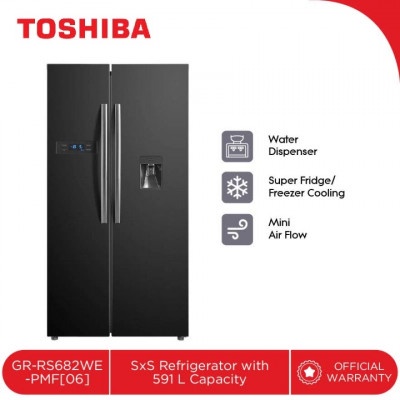 KULKAS TOSHIBA GR RS682WE WITH WATER DISPENSER