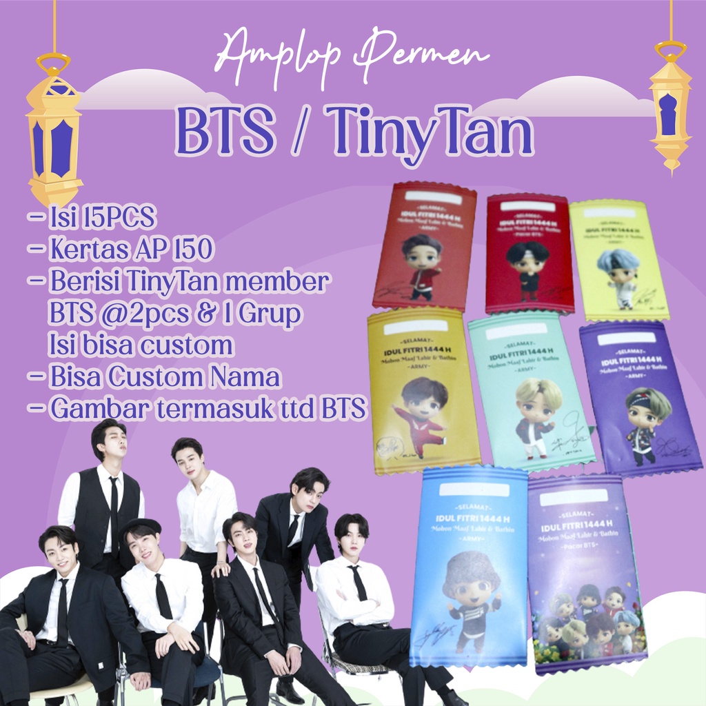 

AMPLOP LEBARAN PERMEN BTS TINY TAN CUSTOM NAMA