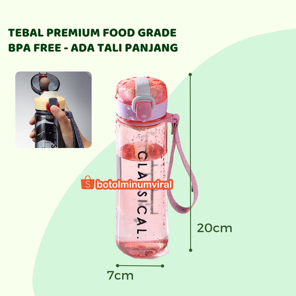 Botol Minum Viral Saringan Buah Infussed Water Aesthtetic Food Grade