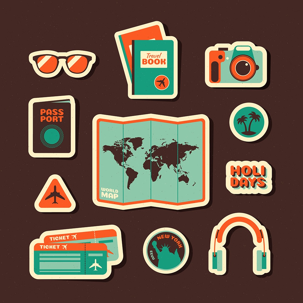 

Decorative Aesthtic Sticker - Let's Go Travel 7 x 7 Cm