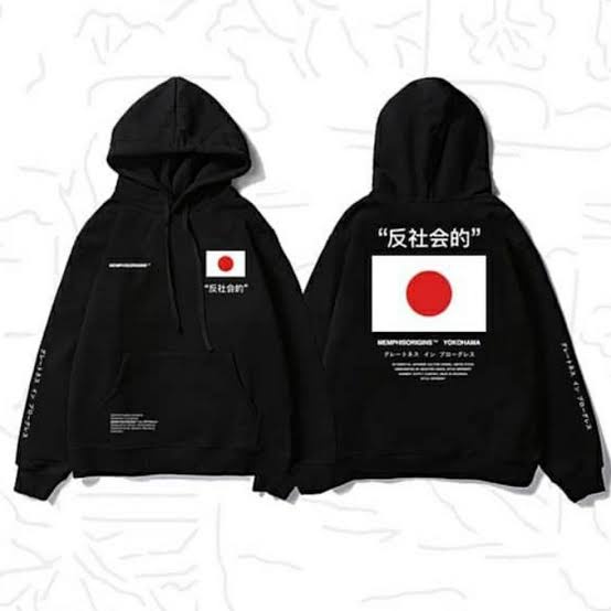 Hoodie Memphisorigins Hoodie Pria Oversize Wanita Japanese