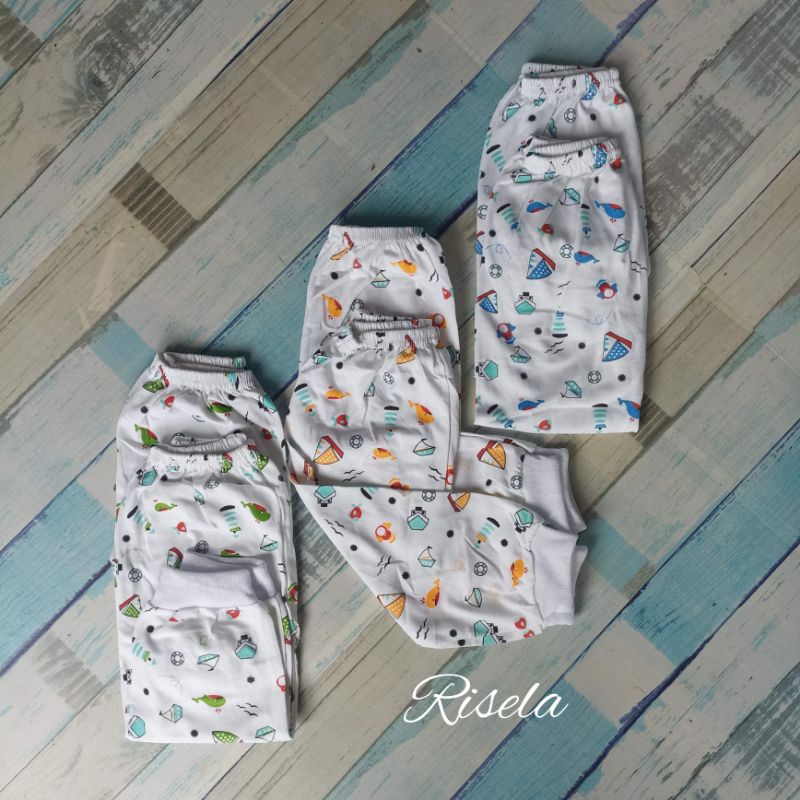 1 Pcs Celana motif Panjang Bayi buka kaki Size S M L