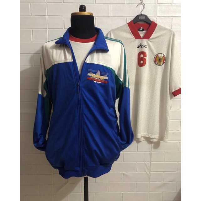 jacket tracktop windbreaker adidas vintage big logo original