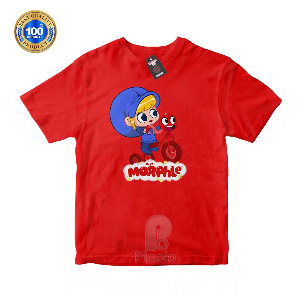 (FREE NAMA) BAJU KAOS ATASAN ANAK MOTIF KARTUN MORPHLE UNISEX Bahan COTTUN