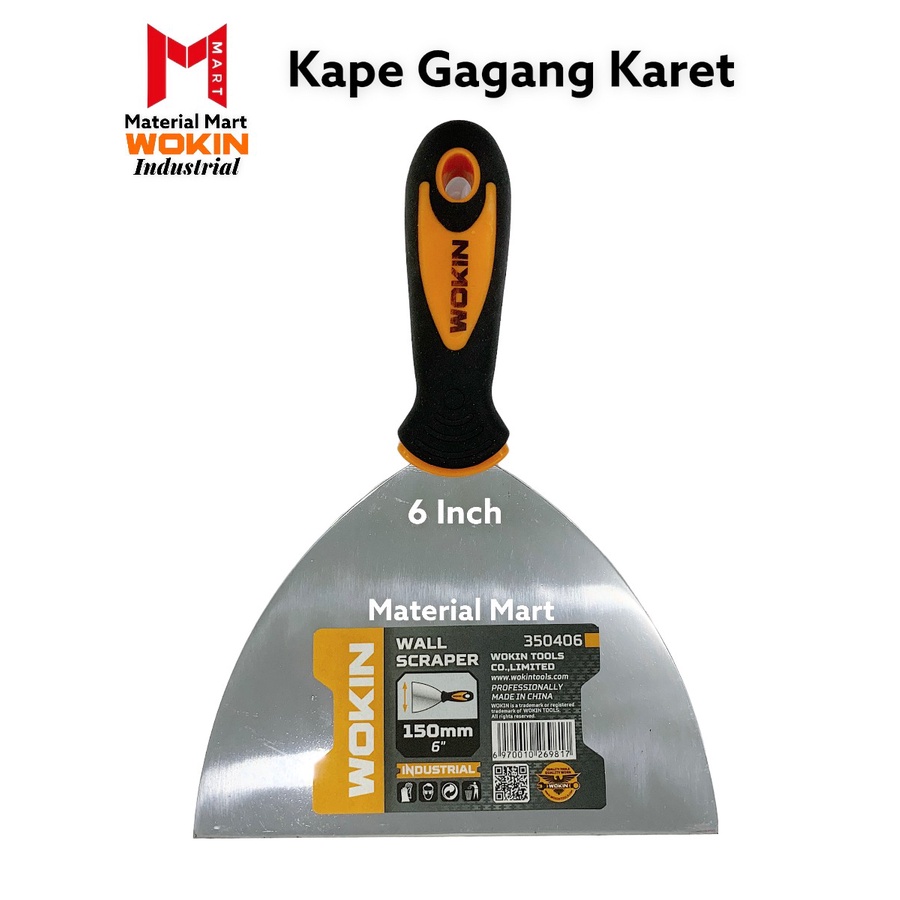 Kape Gagang Karet 3 Inch Wokin | Kape Wokin 4 Inch | Scrapper 6&quot; Wokin | Material Mart