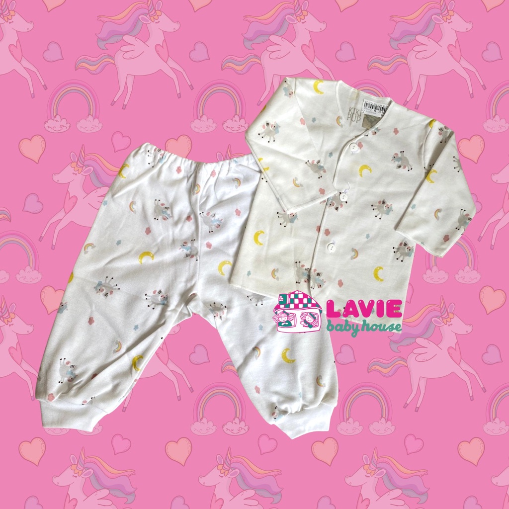 KIKIPUP - Newborn Unicorn dan Dino - Baju Bayi Stelan Panjang