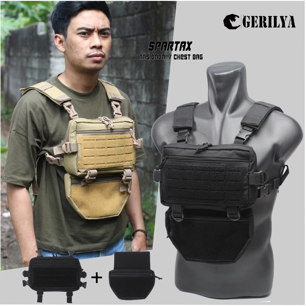 CHESTBAG TAS DADA TACTICAL ARMY  CHEST RIG GERILYA SPARTAX