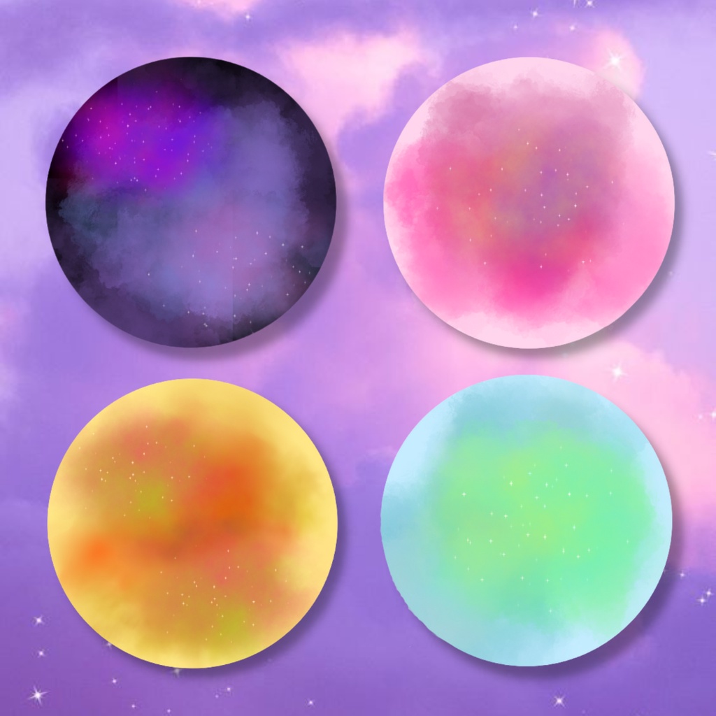 Popshine - POPSOCKET Resin Glitter Gradient Awan Marble Lucu (Dreamy Series)