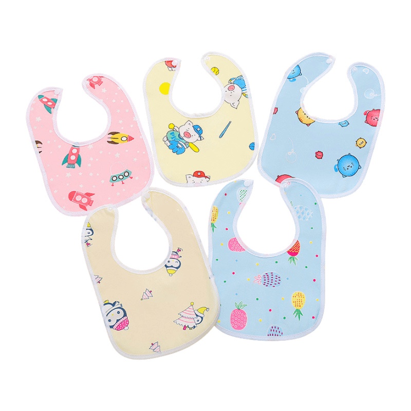 Celemek Bayi Clemek Makan Baby Slabber Bayi Bib Kain Handuk Cemek Makanan Air Liur Waterproof Batita Balita Anak Laki Laki Perempuan ACK38