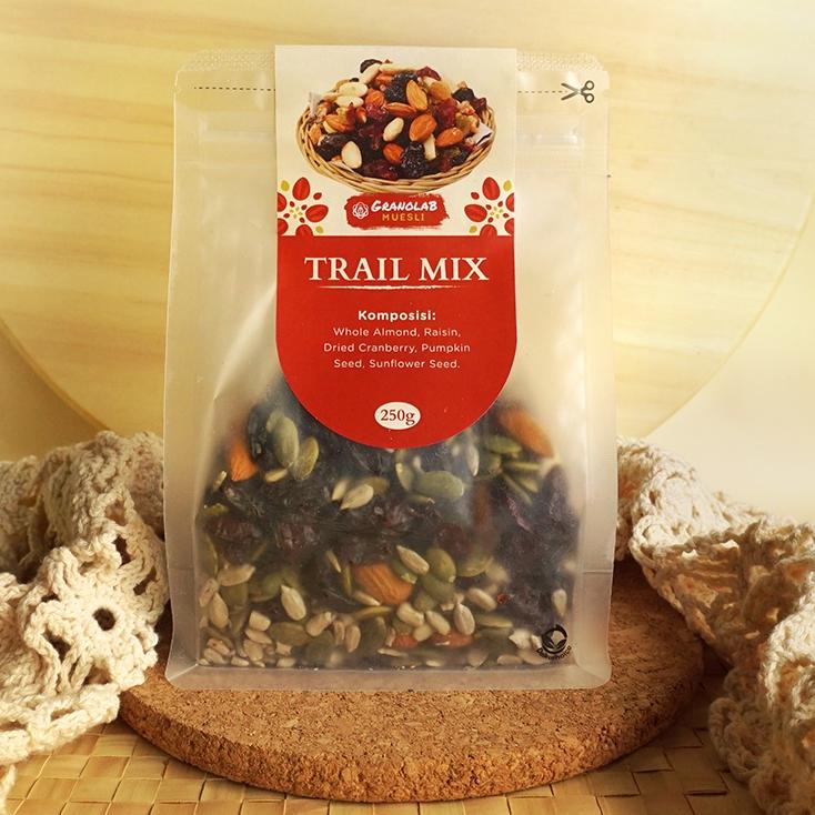 

Real produk Trail Mix 250 gr - Granolab Muesli | Almond, Raisin, Cranberry, Pumpkin Seed, Sunflower Seed