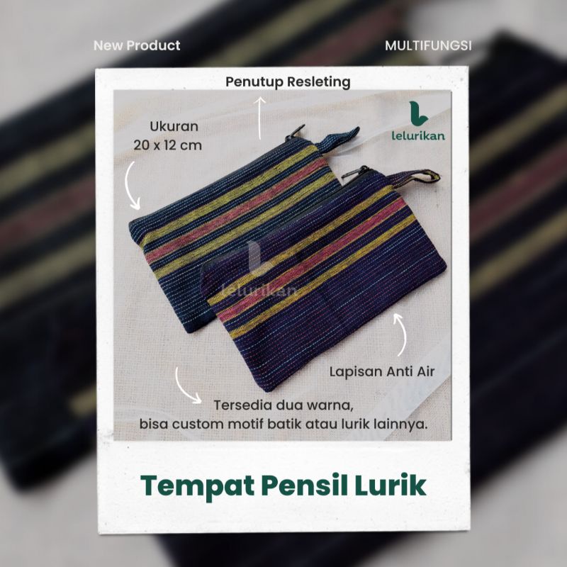 

Tempat Pensil Aesthetic Lurik Water Resistent