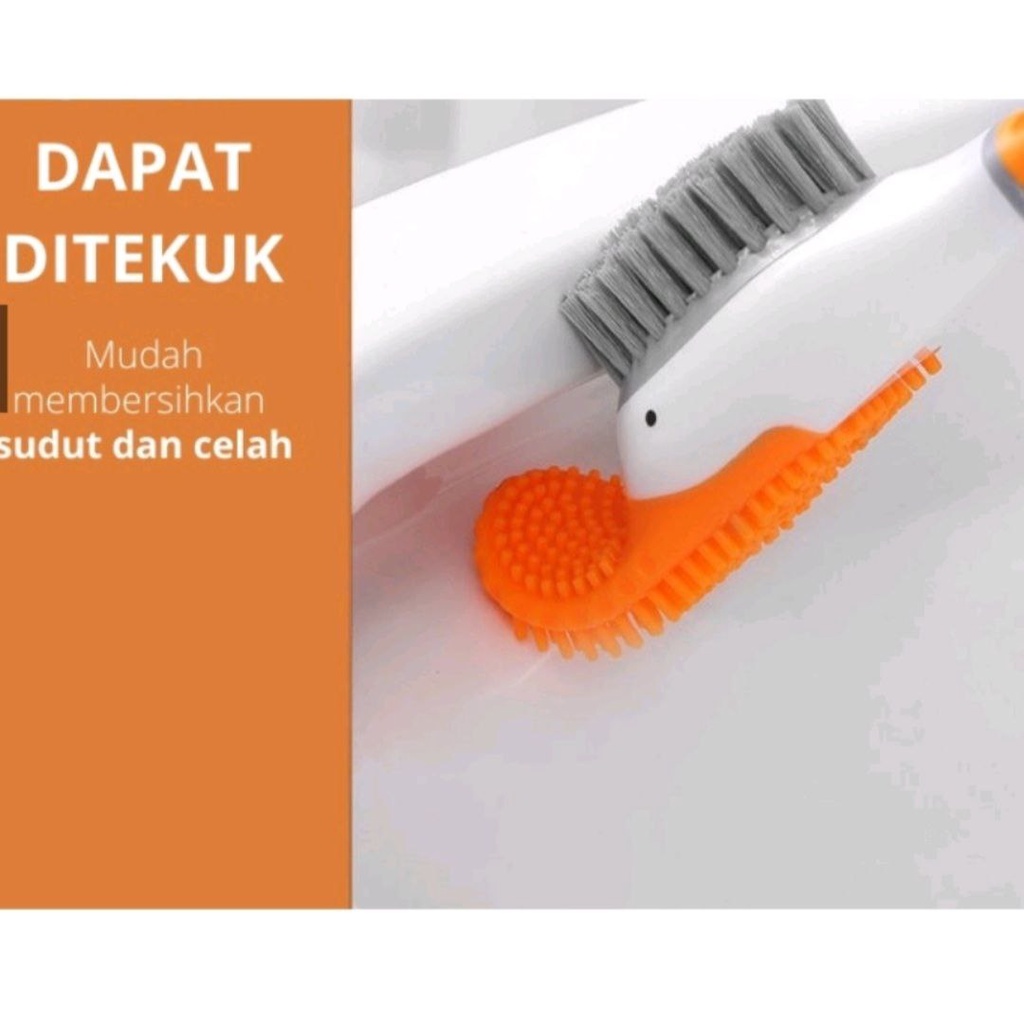 ALAT PEMBERSIH TOILET SIKAT TOILET BENTUK BEBEK SILICONE TOILET BRUSH