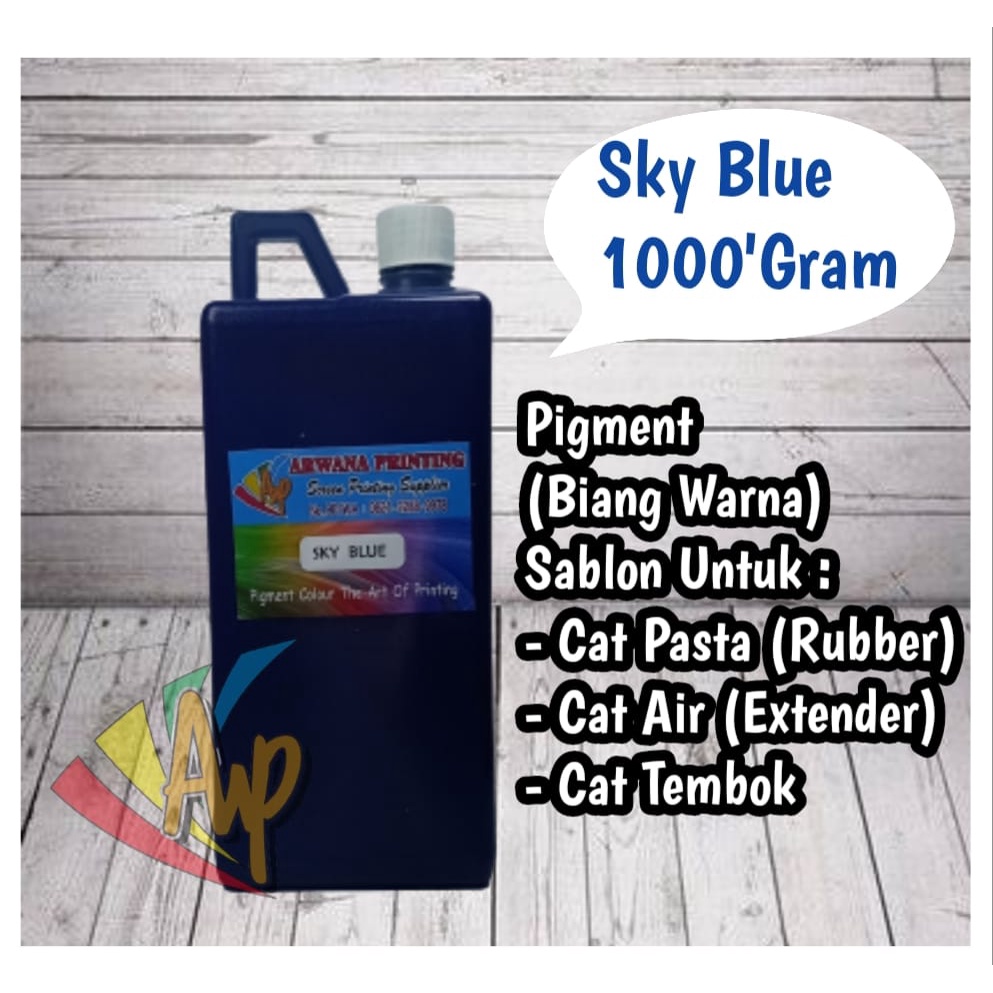 

Biang warna sablon Biru Langit Pigment Sky Blue 1Kg