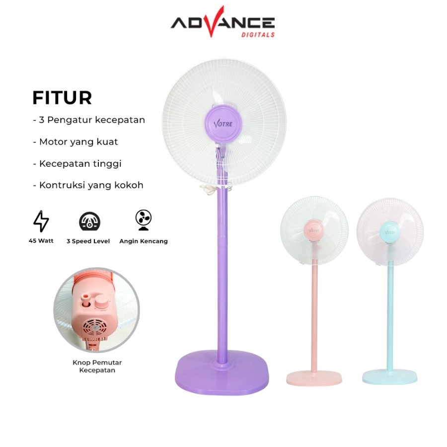 Kipas Angin ADVANCE VT-1605 / VT1605 Kipas Angin Berdiri