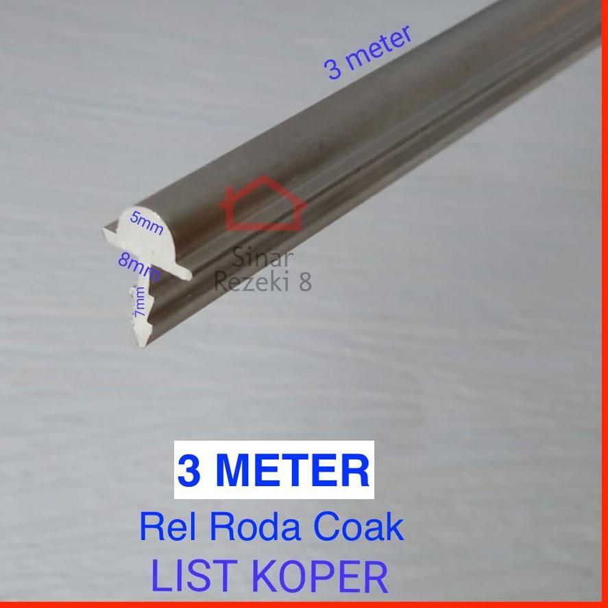 ☎ List Koper Pasangan Roda Coak / Rel Sliding Pintu Lemari Geser Lis Pasangan Roda Coak Jendela Timb