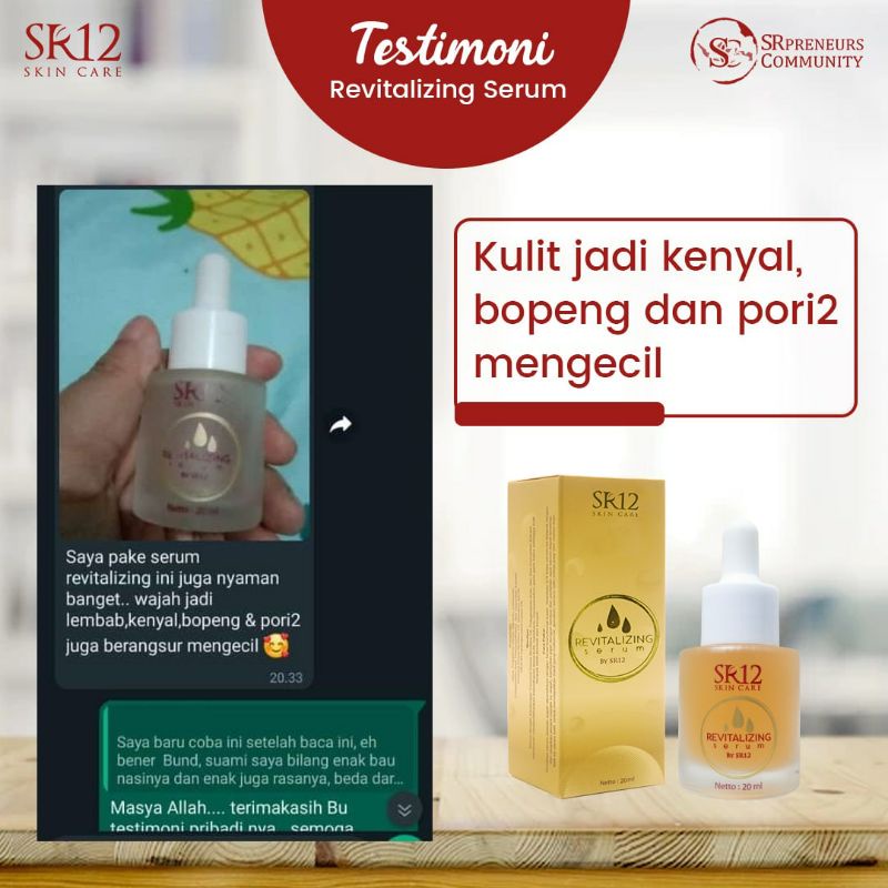 SR12 SERUM REVITALIZING ATASI BOPENG , BEKAS JERAWAT &amp; MATA PANDA / SERUM WAJAH KOLAGEN BPOM