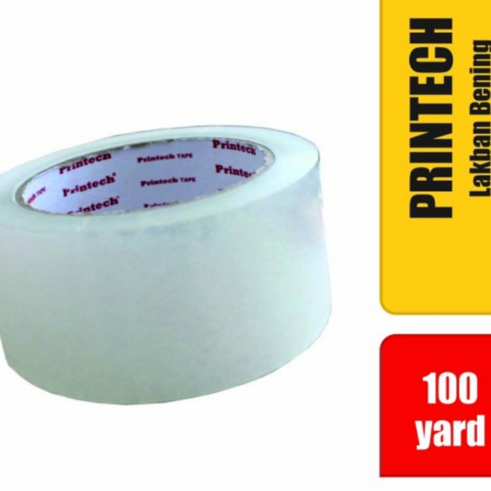 [𝗦𝗨𝗣𝗘𝗥 𝗞𝗨𝗔𝗧] Lakban Printech Anti Putus Bening / Coklat 2 inch x 100 YARD OPP TEBAL DAN KUAT