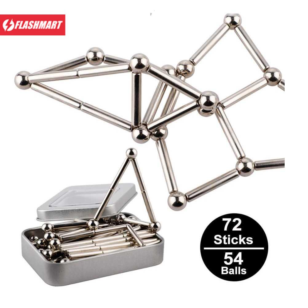 Flashmart Mainan Magnetik Steel Metalic Stick and Bucky Balls - J75